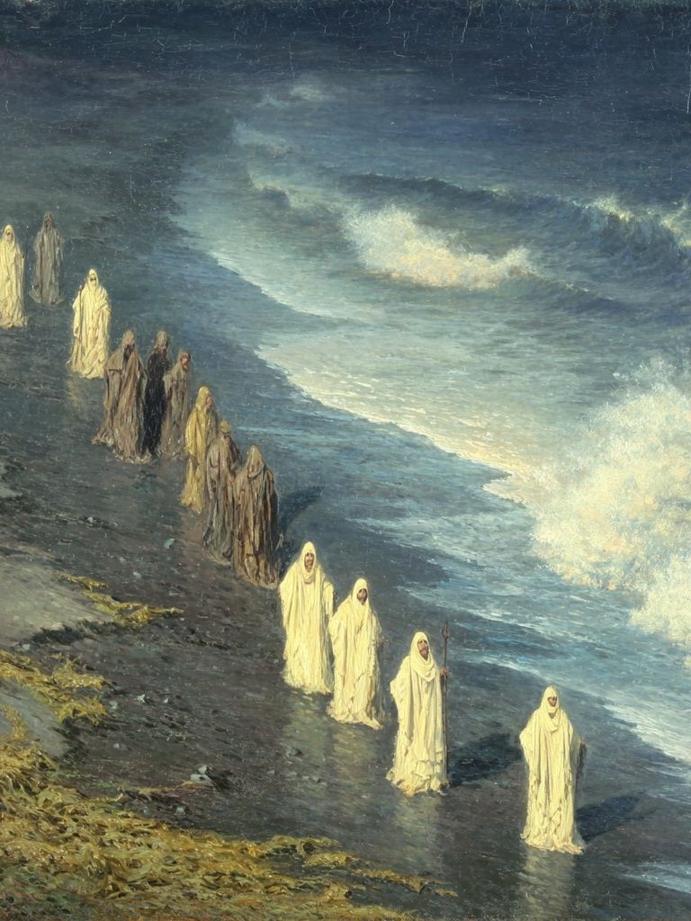 Mystic Shoreline Procession Print. poster — fine-art art
