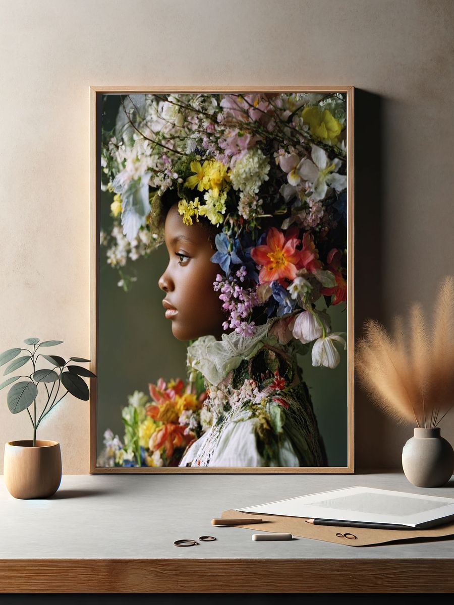 Floral Portrait Fine-Art Print. — room view 2