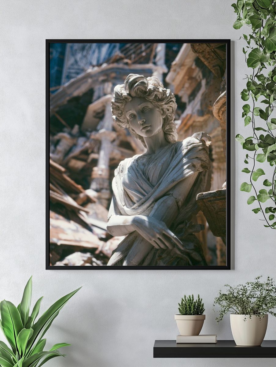 Classical Sculpture in Ruins — Fine Art Print. — room view 4