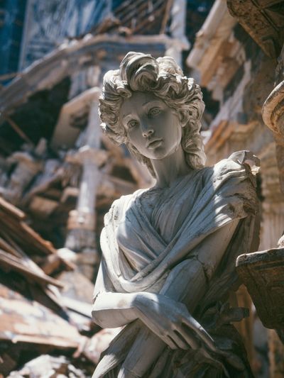 Classical Sculpture in Ruins — Fine Art Print. poster print