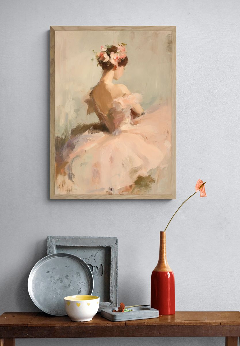 Ballerina in Bloom Fine-Art Print. — room view 3