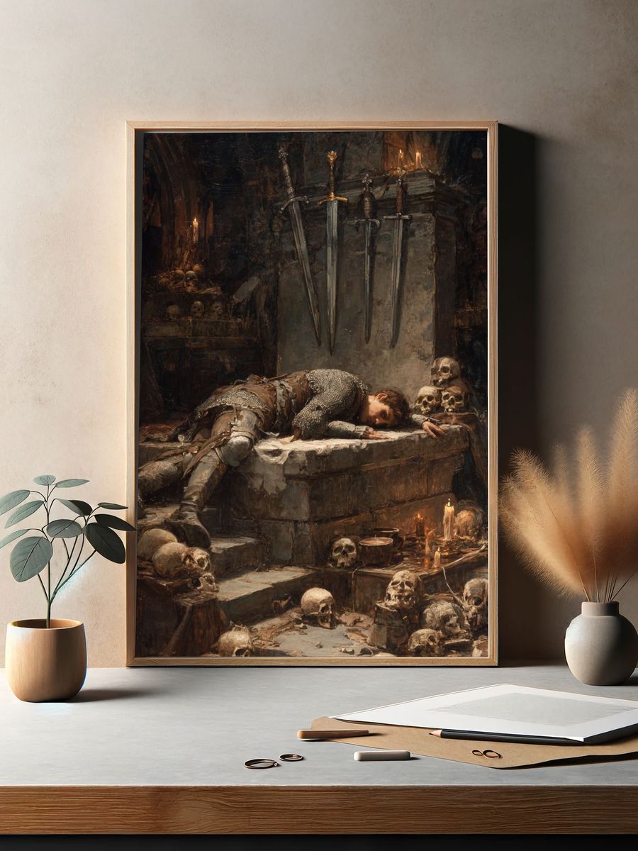 Dark Medieval Dungeon Print. — room view 2