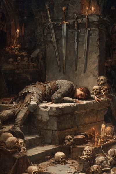 Dark Medieval Dungeon Print. poster print