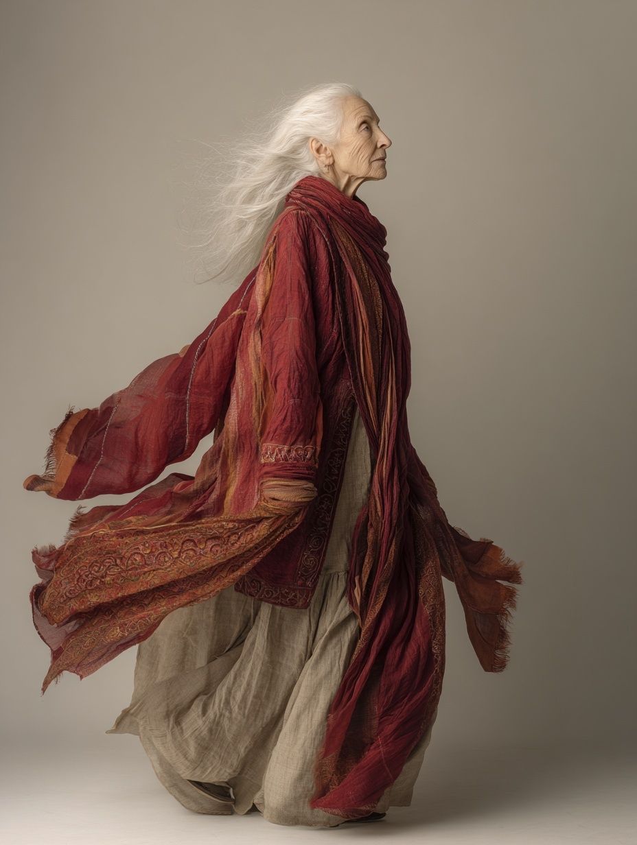Graceful Elder Woman — Fine Art Print. poster — fine-art art