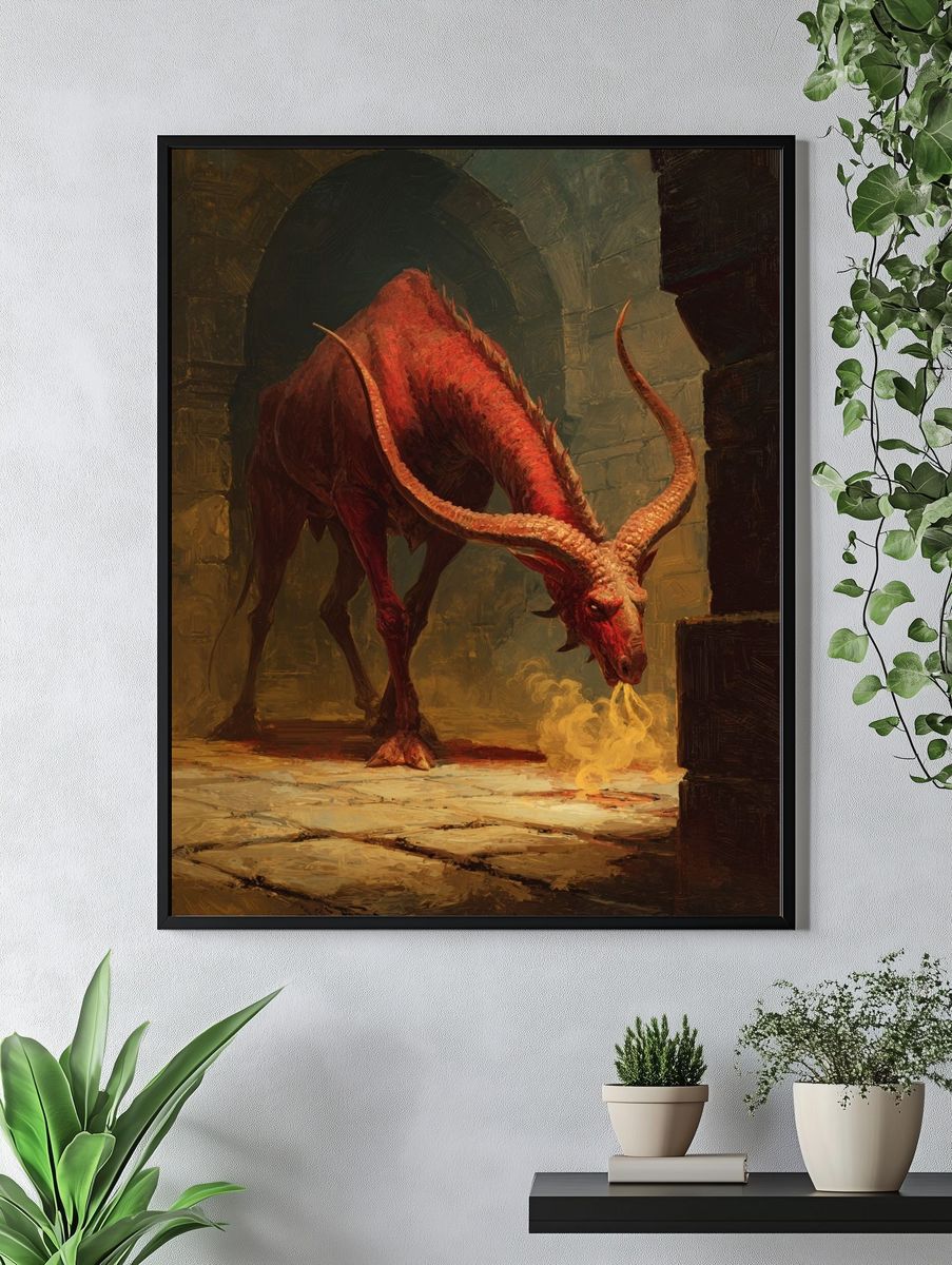 Mythical Beast — Fantasy Art Print. — room view 4