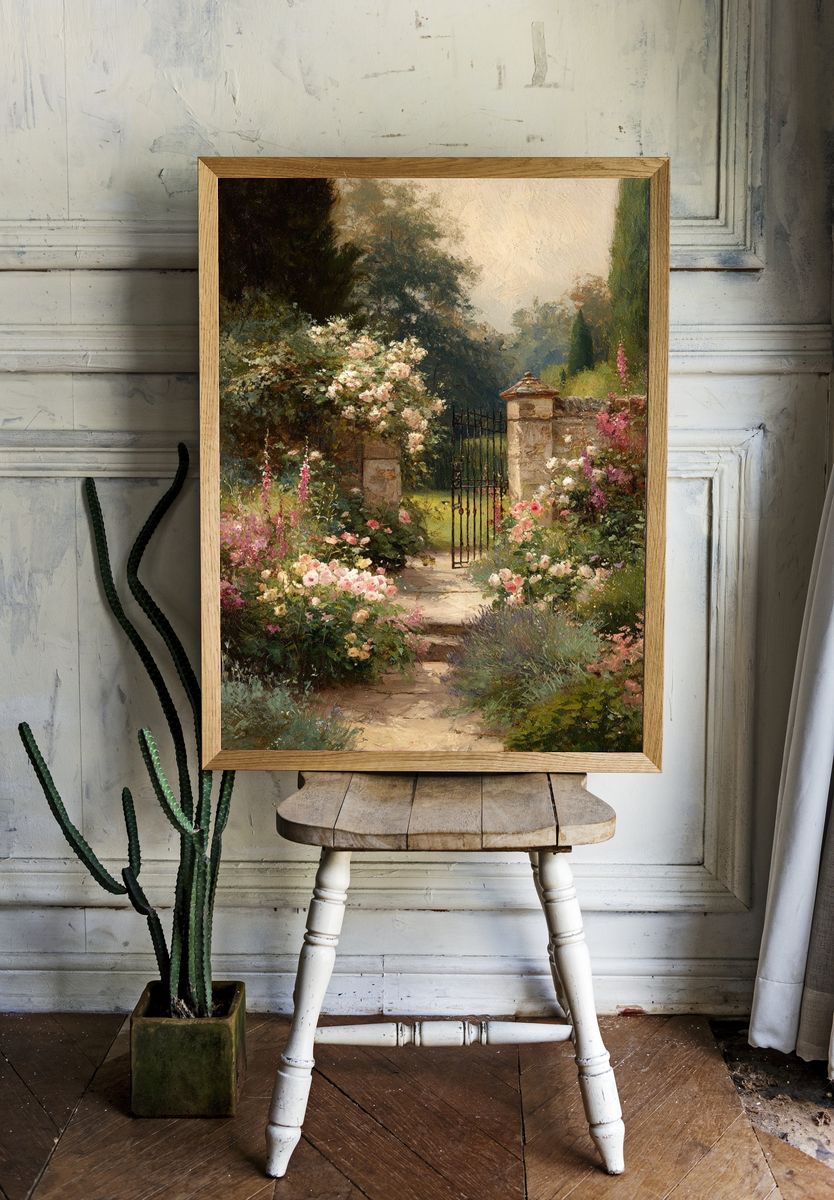 Garden Gate — Fine Art Print. — room view 1