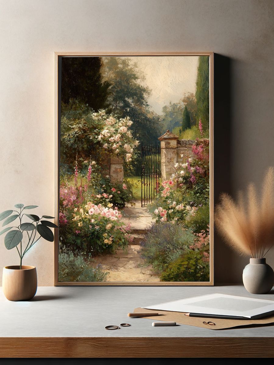 Garden Gate — Fine Art Print. — room view 2