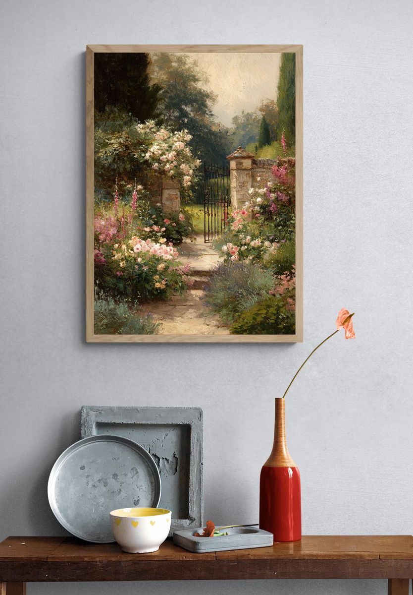 Garden Gate — Fine Art Print. — room view 3
