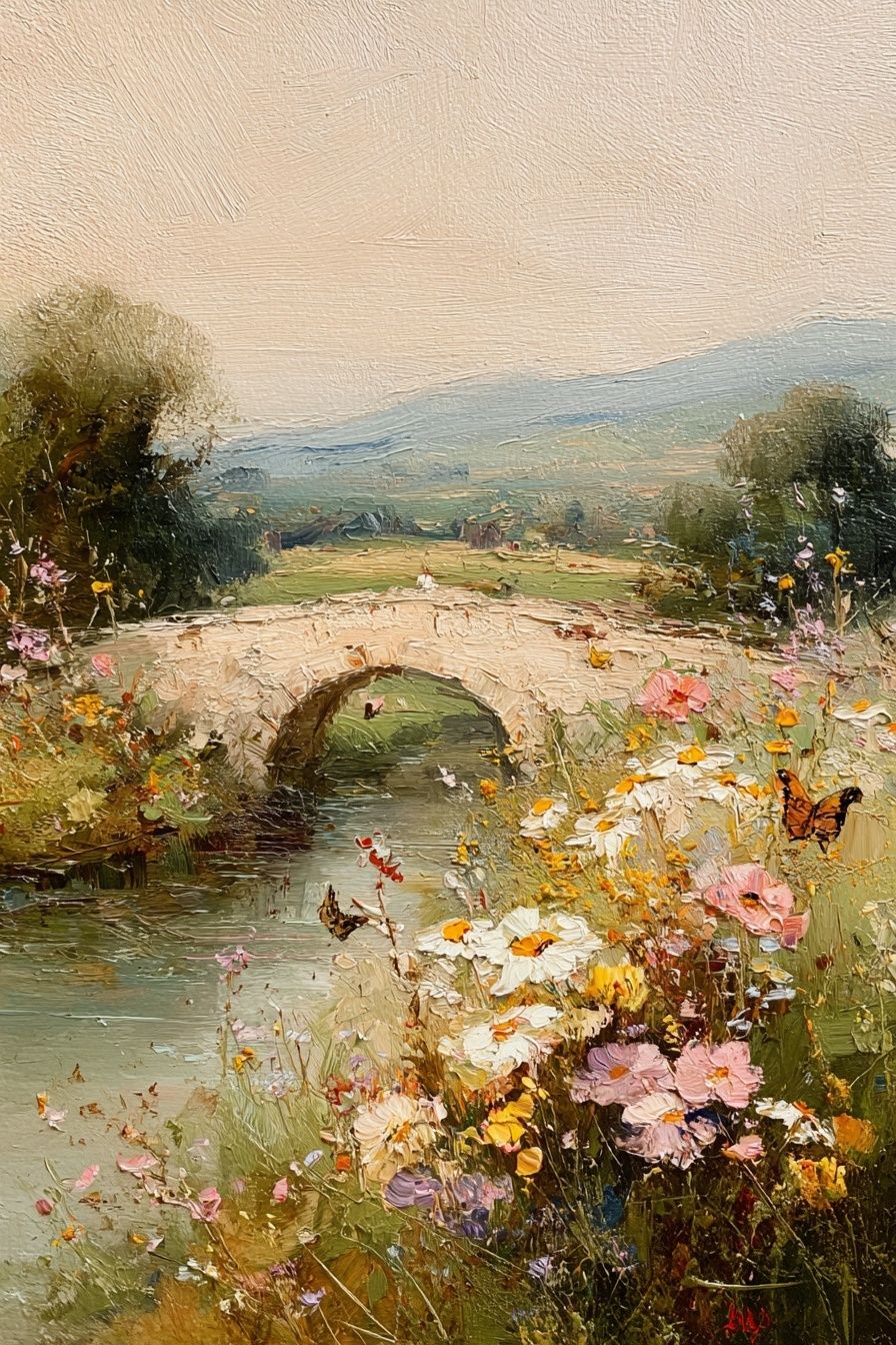 Flower Bridge Landscape Print. poster — fine-art art