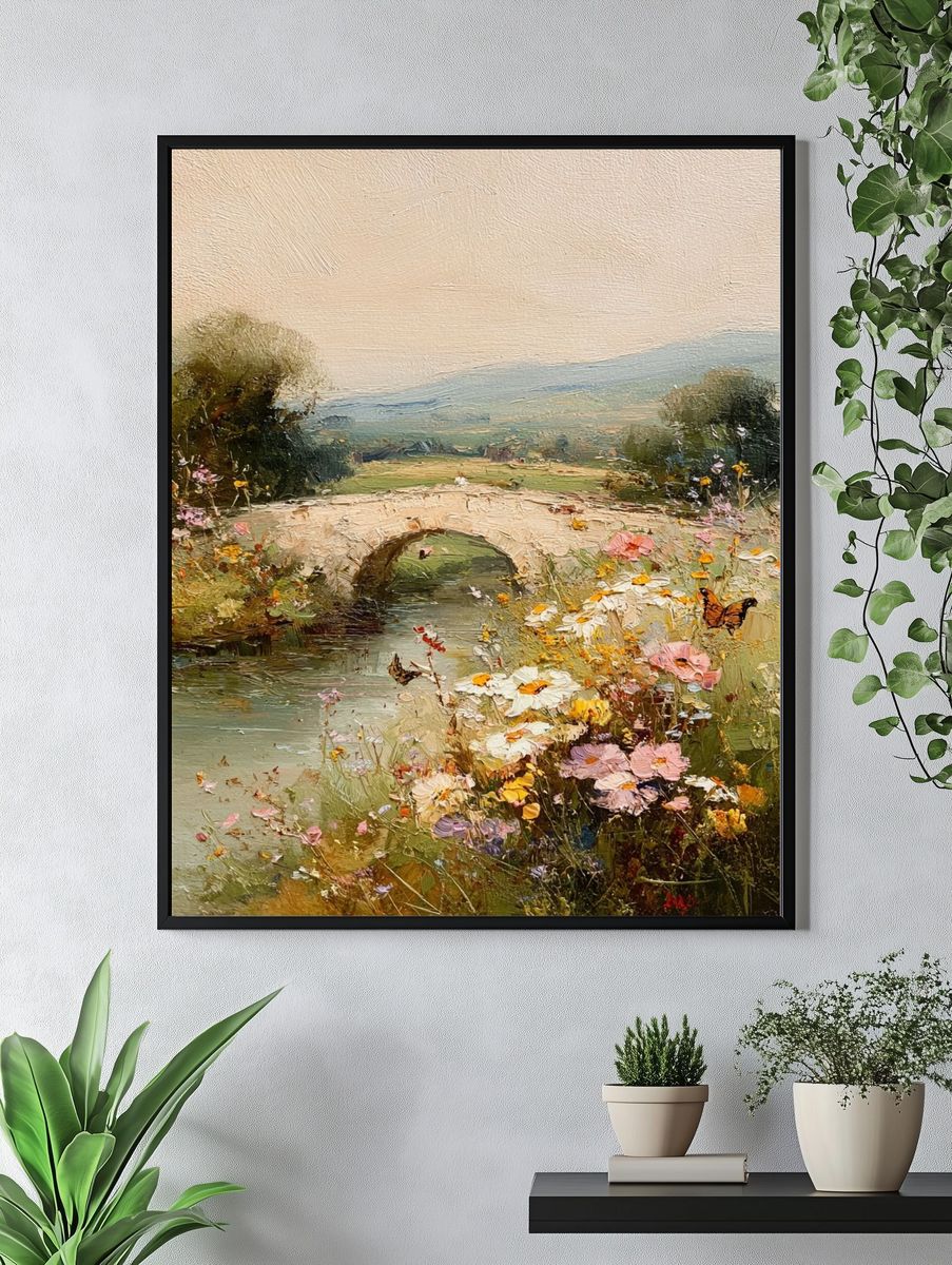 Flower Bridge Landscape Print. — room view 4