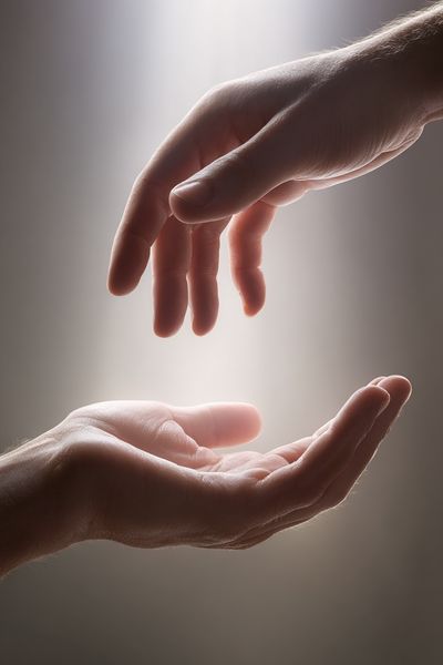 Connecting Hands — Fine Art Print. poster print