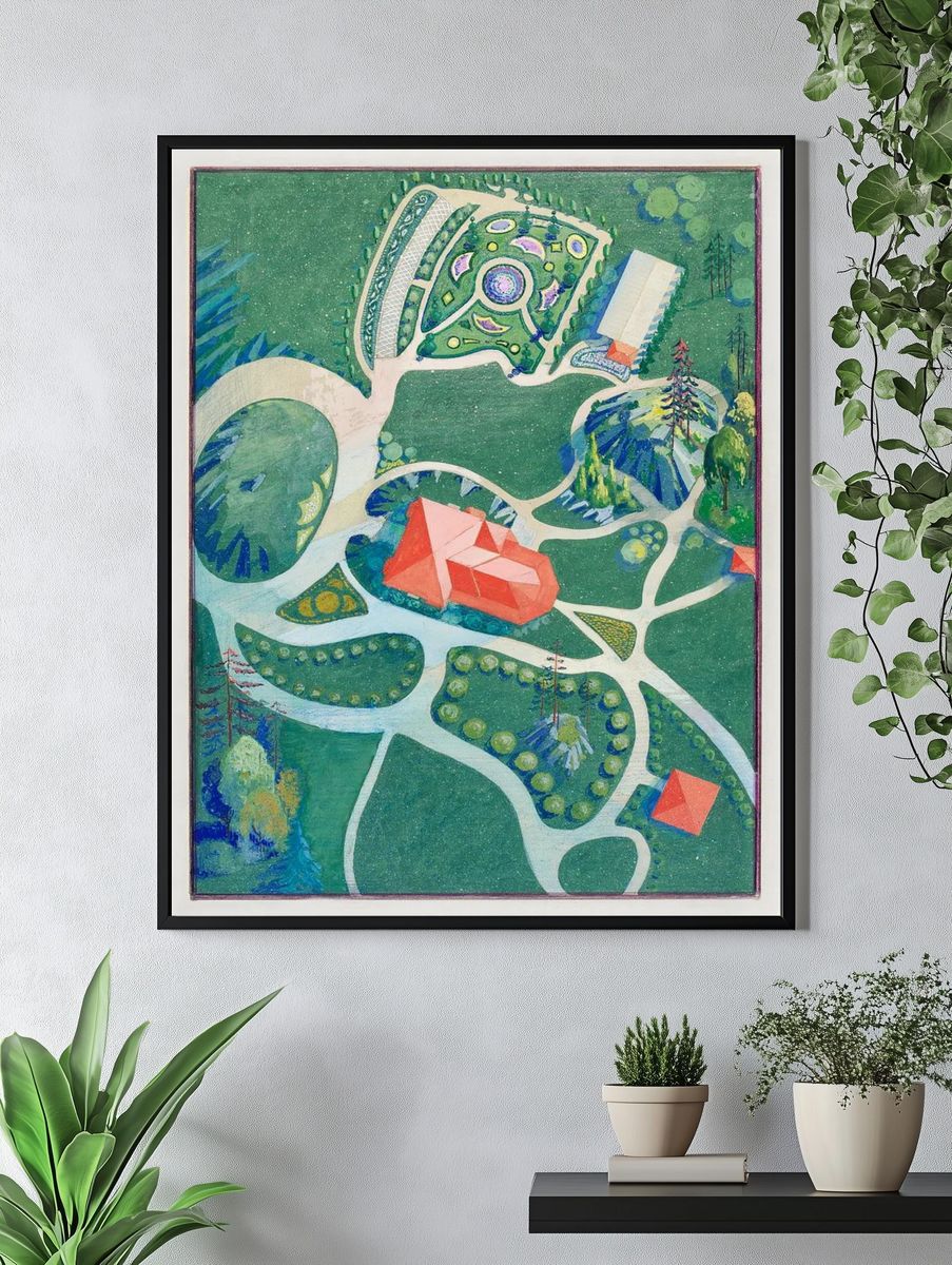 Aerial Garden Landscape — Fine Art Print. — room view 4