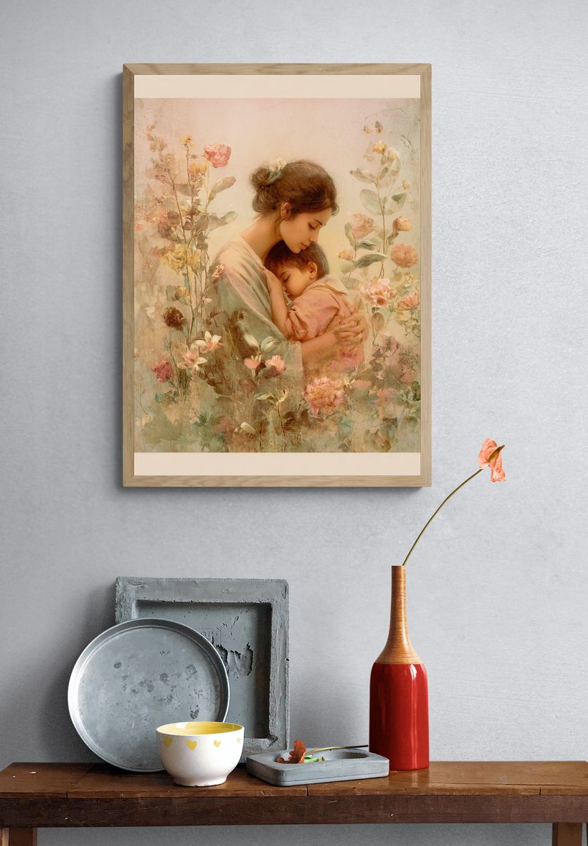 Mother and Child Floral Print. — room view 3