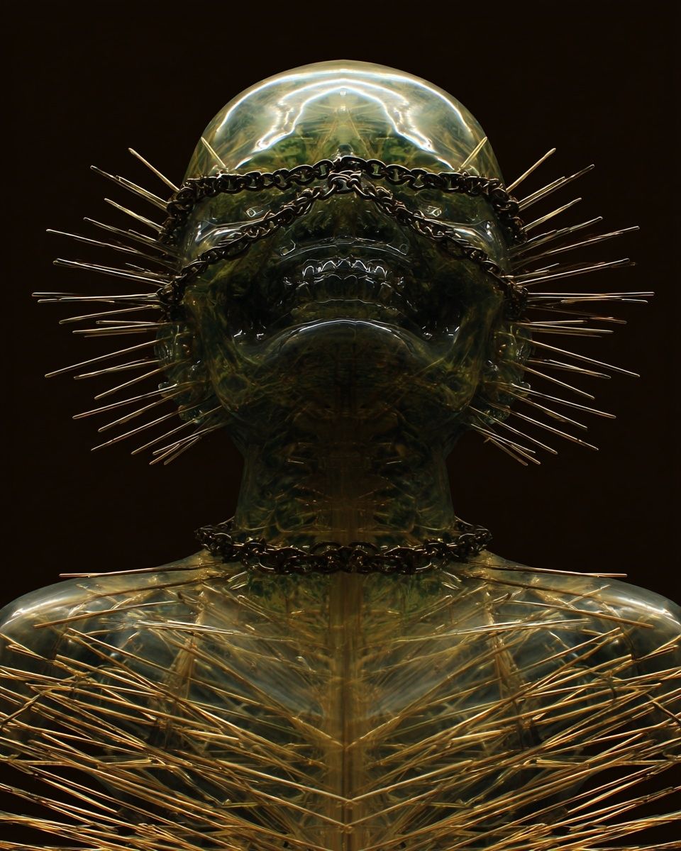 Surreal Glass Figure Fine-Art Print. poster detail