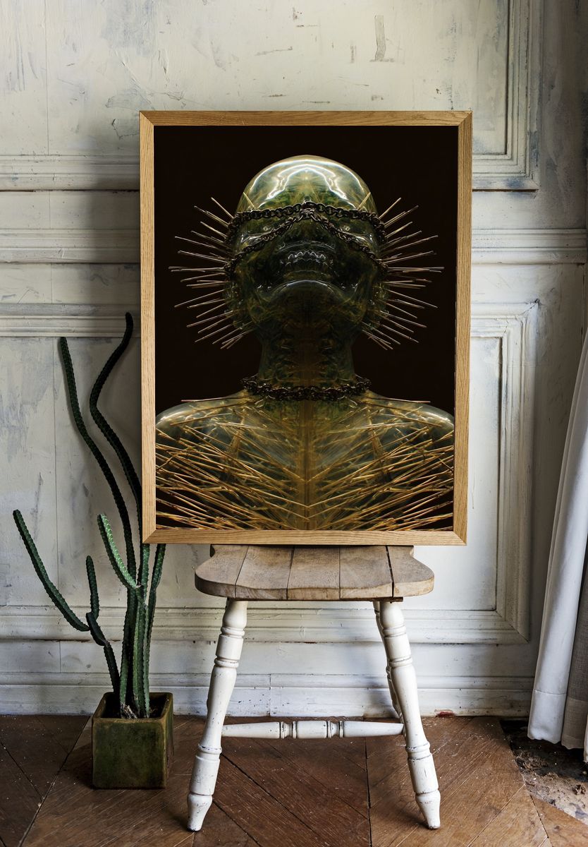 Surreal Glass Figure Fine-Art Print. — room view 1