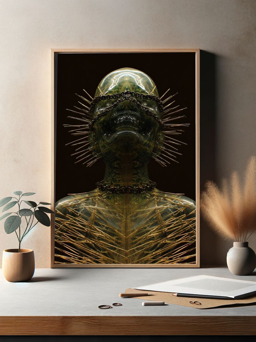 Surreal Glass Figure Fine-Art Print. — room view 2