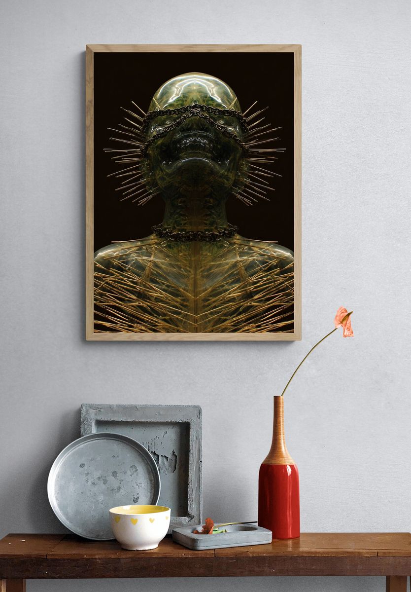 Surreal Glass Figure Fine-Art Print. — room view 3