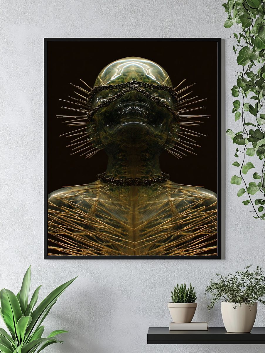 Surreal Glass Figure Fine-Art Print. — room view 4