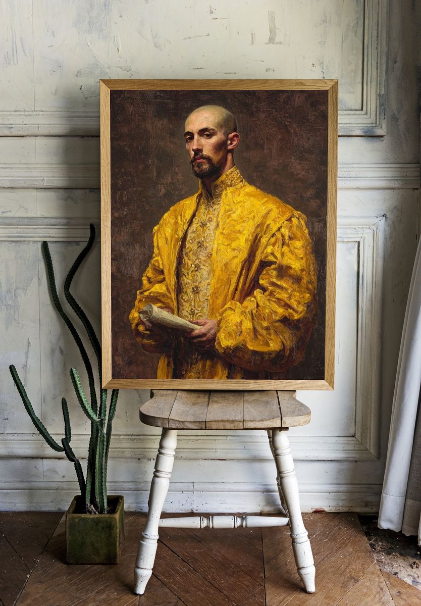 Golden Portrait Fine-Art Print. — room view 1