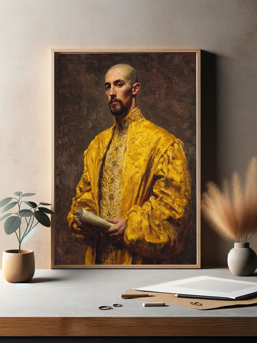 Golden Portrait Fine-Art Print. — room view 2