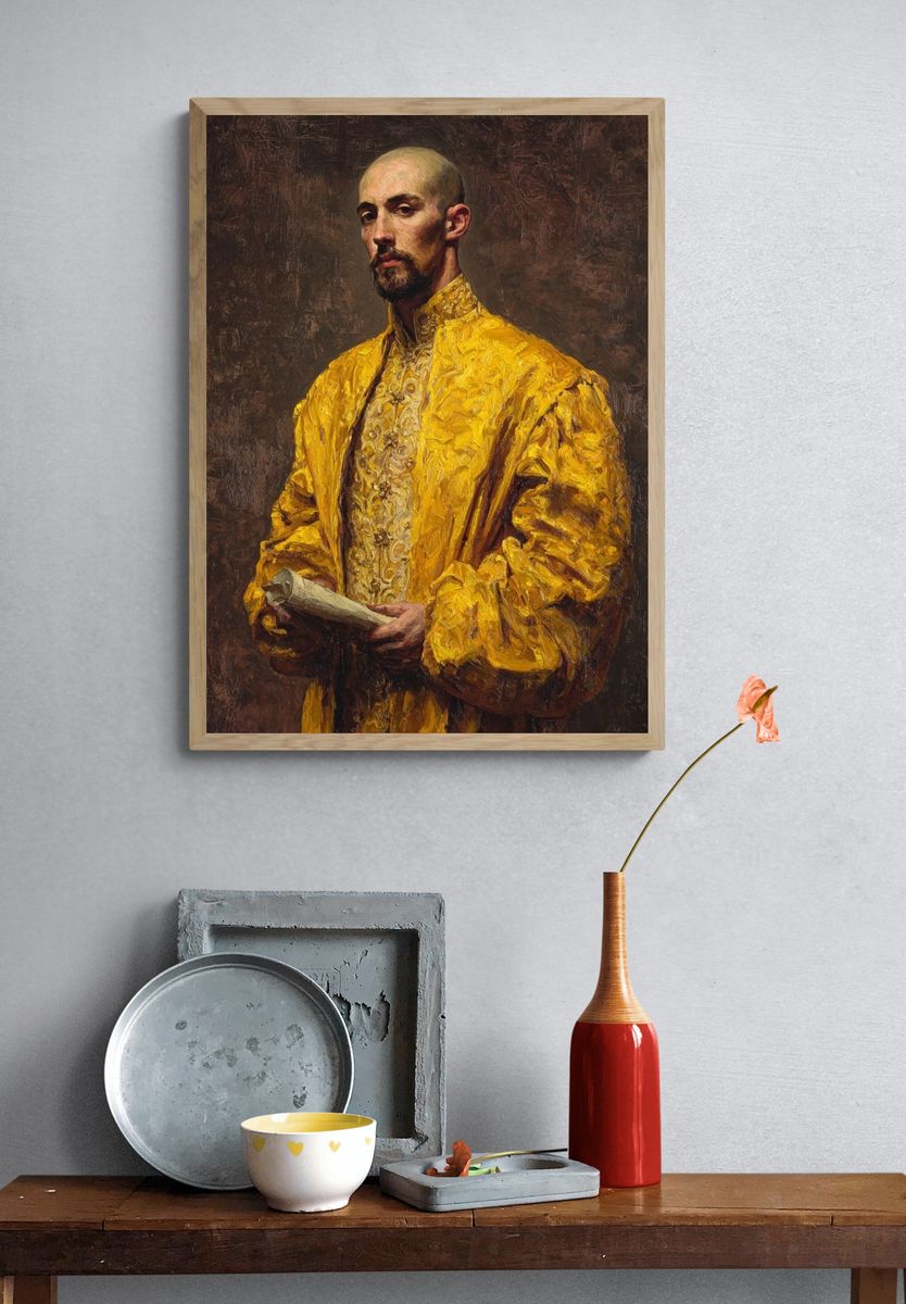 Golden Portrait Fine-Art Print. — room view 3