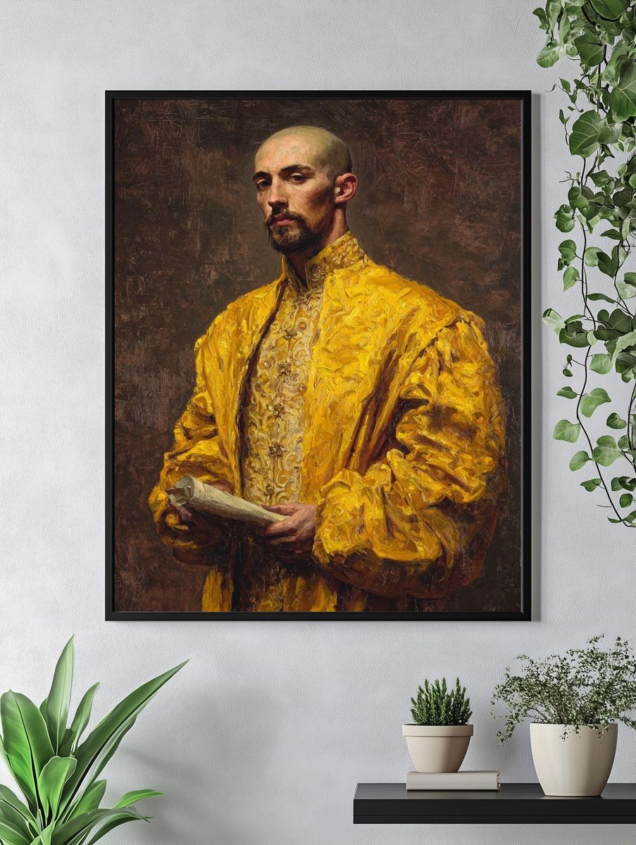 Golden Portrait Fine-Art Print. — room view 4