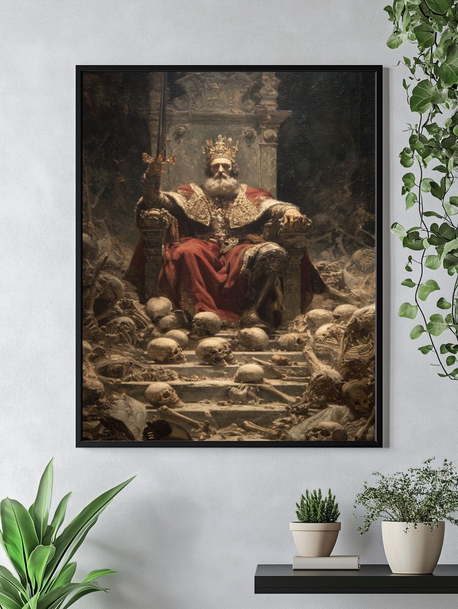 Skeleton Throne Dark Fantasy Print. — room view 4