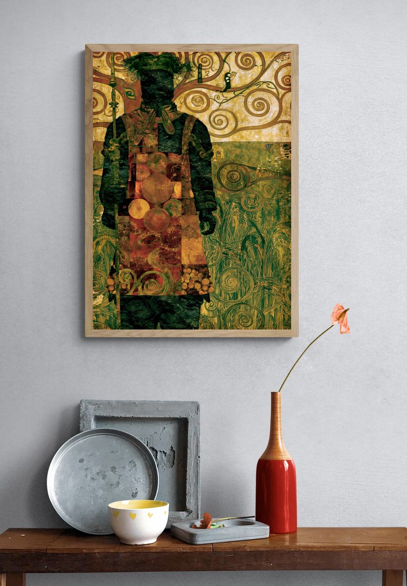 The Kiss by Klimt Fine-Art Poster. — room view 3