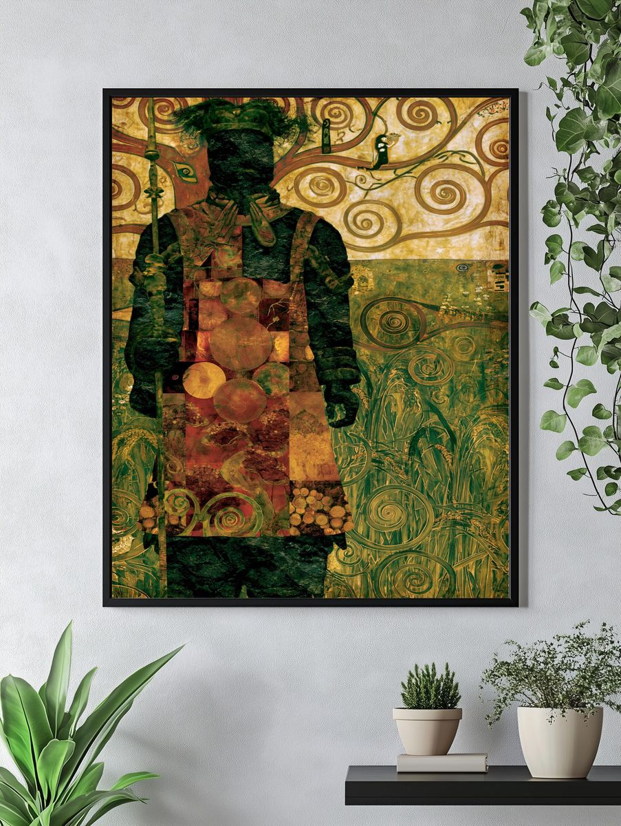 The Kiss by Klimt Fine-Art Poster. — room view 4