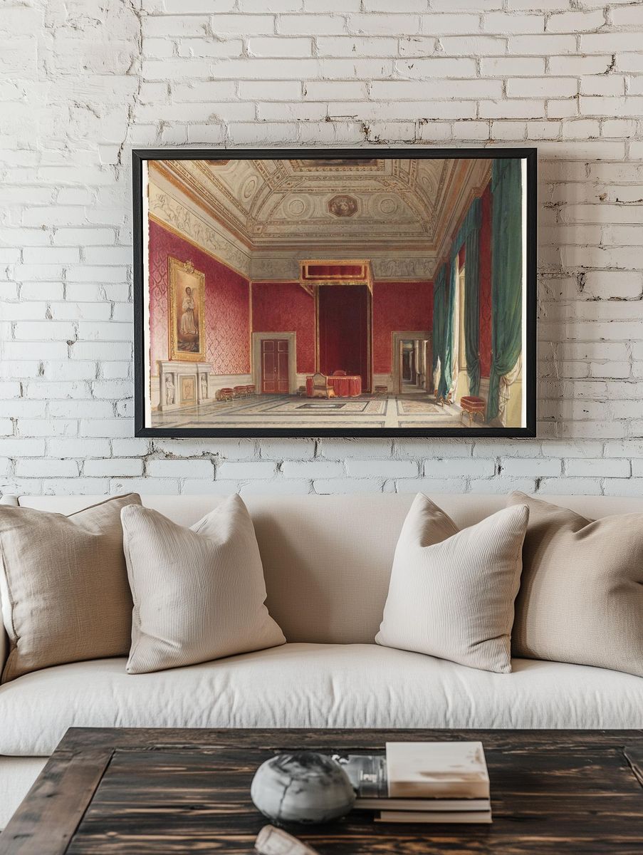 Grand Red Salon Interior Print. — room view 1