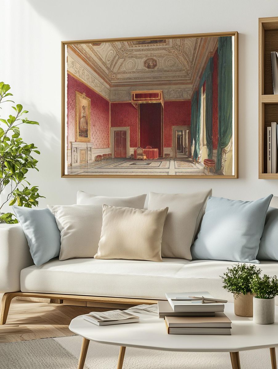 Grand Red Salon Interior Print. — room view 2