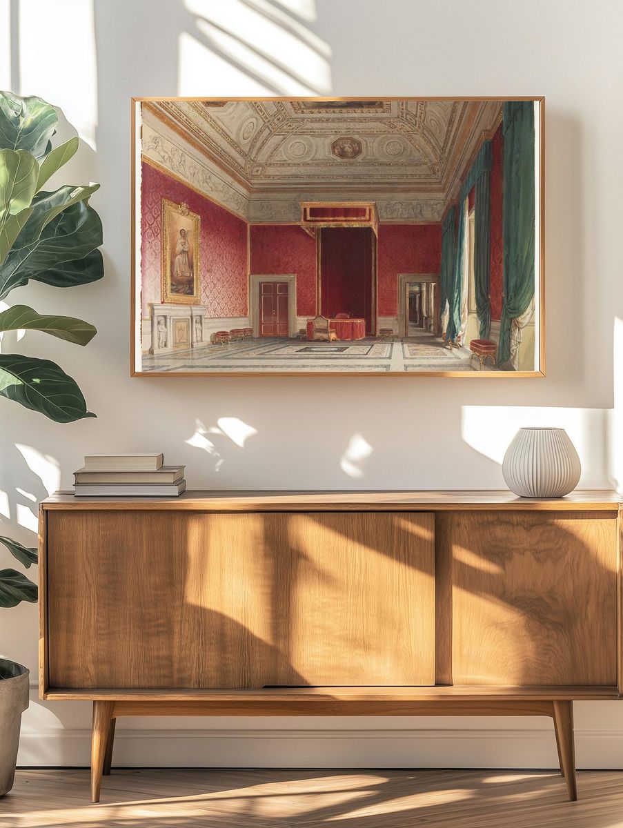 Grand Red Salon Interior Print. — room view 3