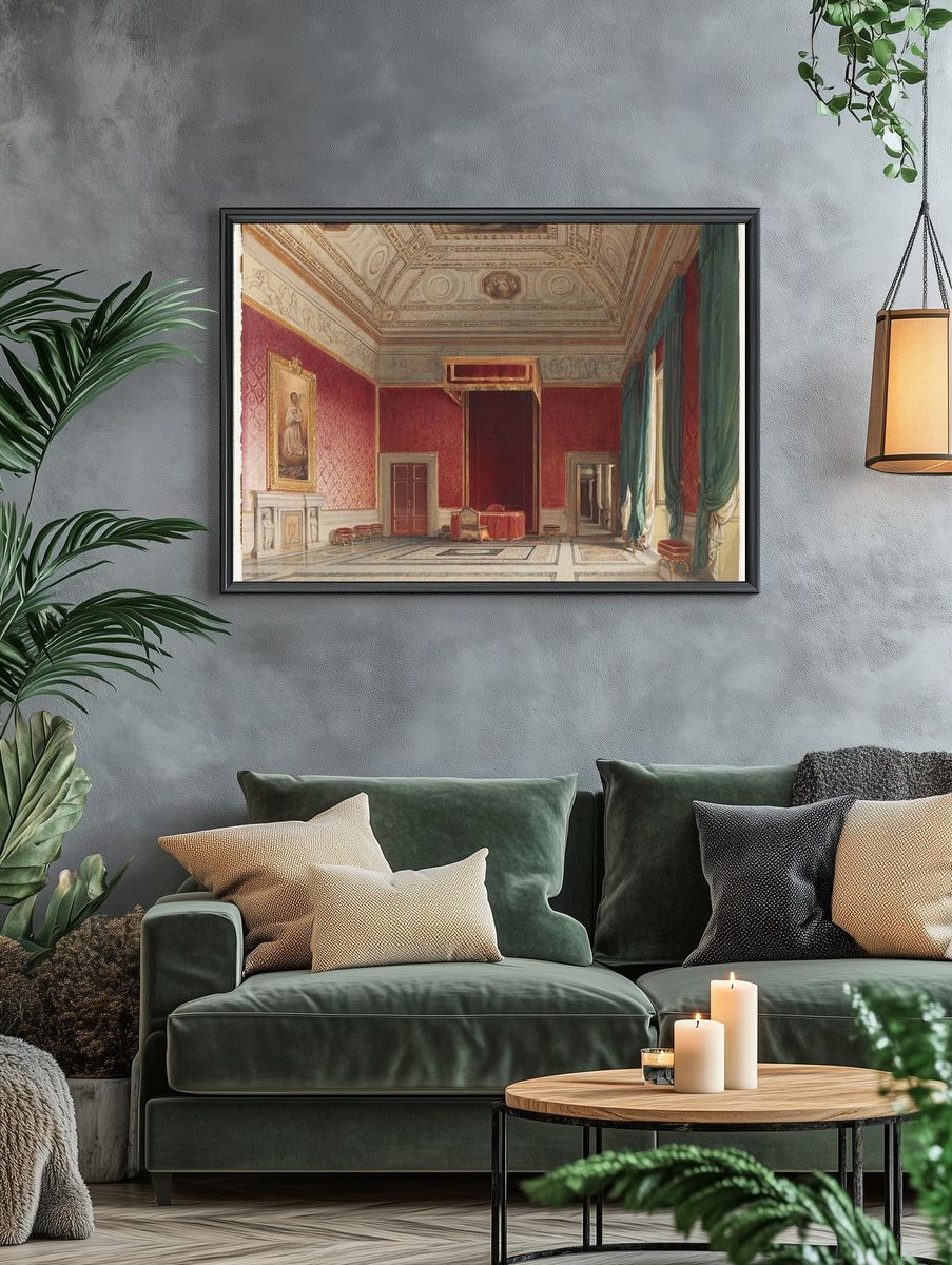 Grand Red Salon Interior Print. — room view 4