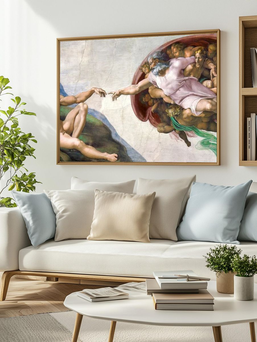 Michelangelo Buonarroti 's Creation Adam. — room view 2