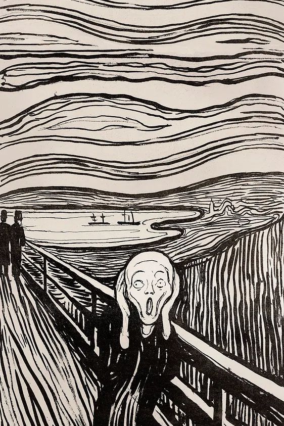 scream iPhone wallpaper, Edvard Munch. poster detail