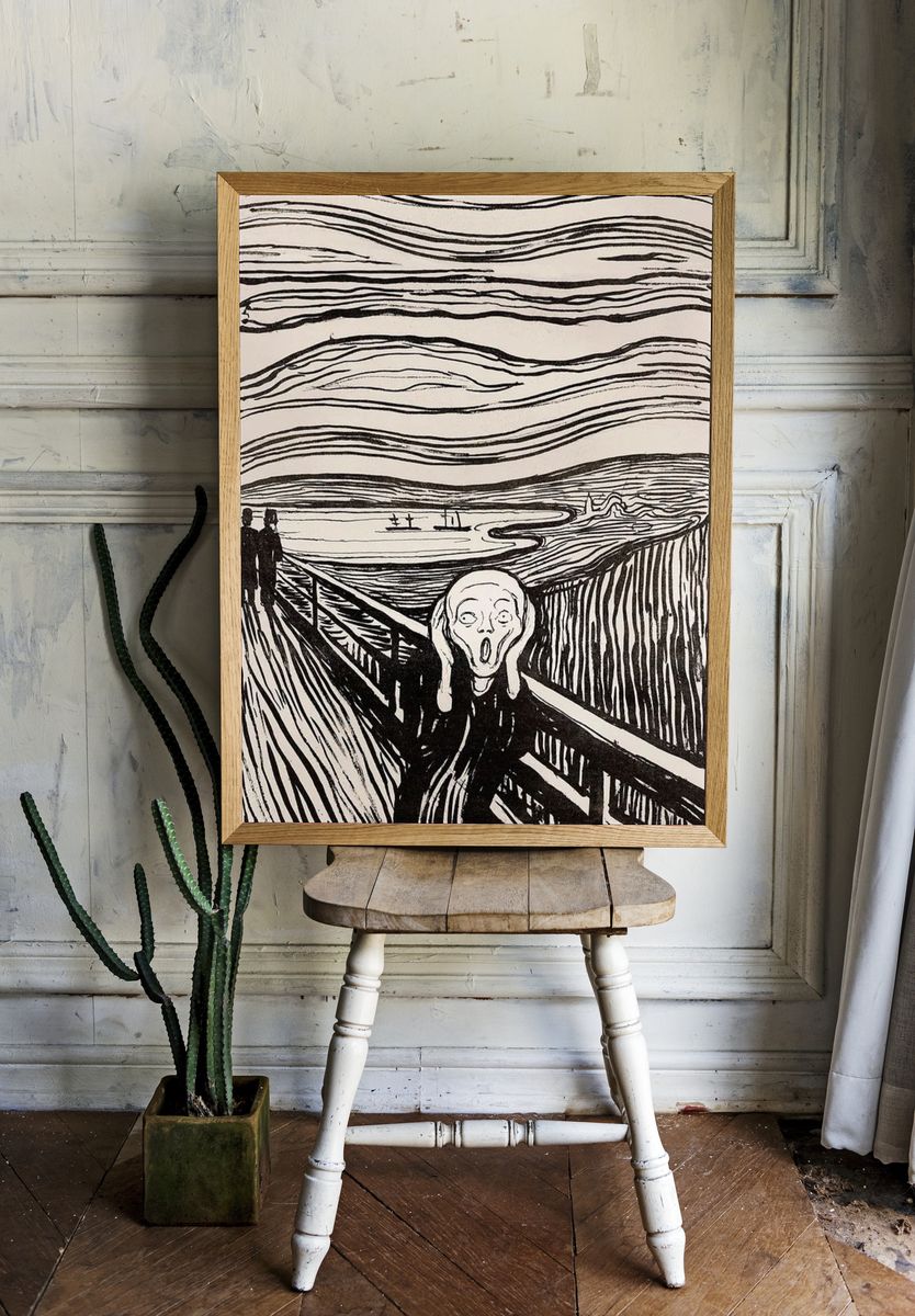 scream iPhone wallpaper, Edvard Munch. — room view 1