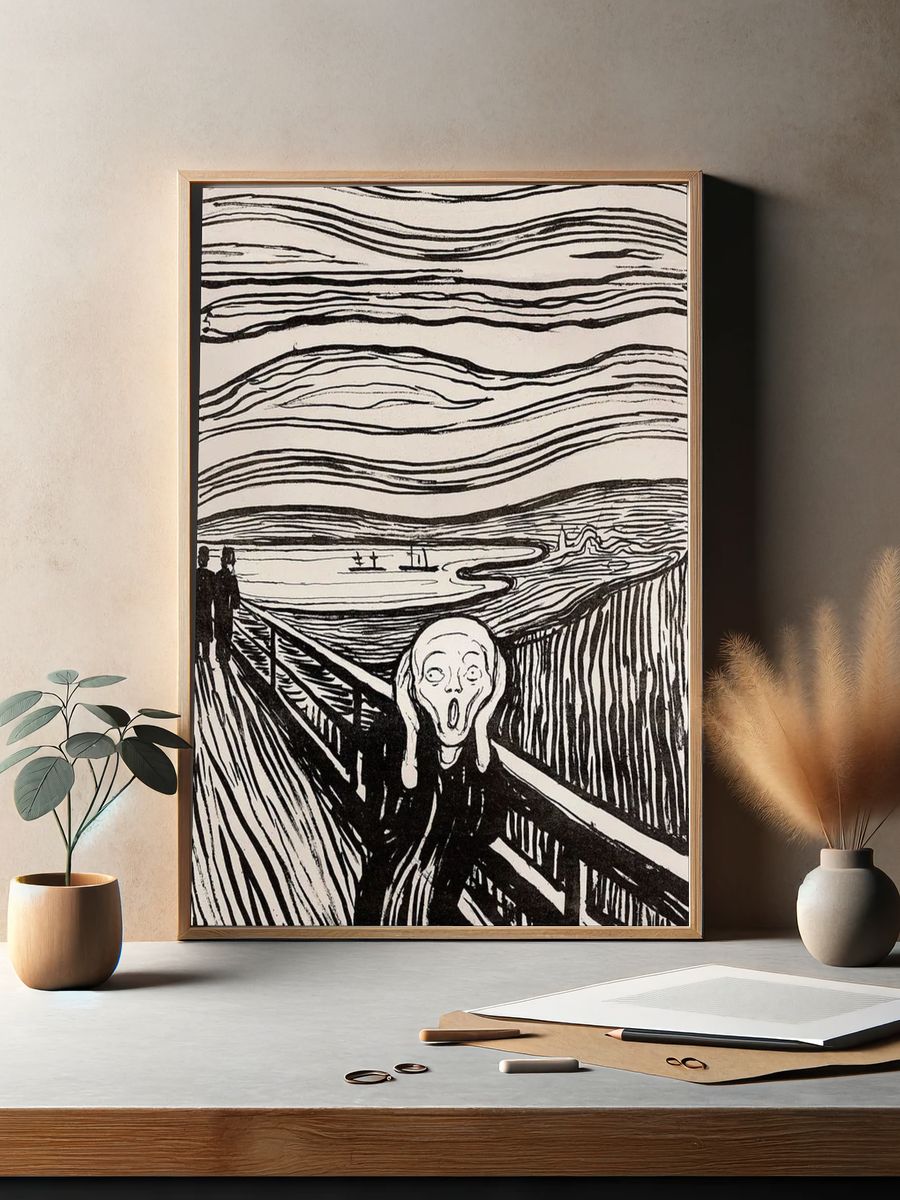 scream iPhone wallpaper, Edvard Munch. — room view 2