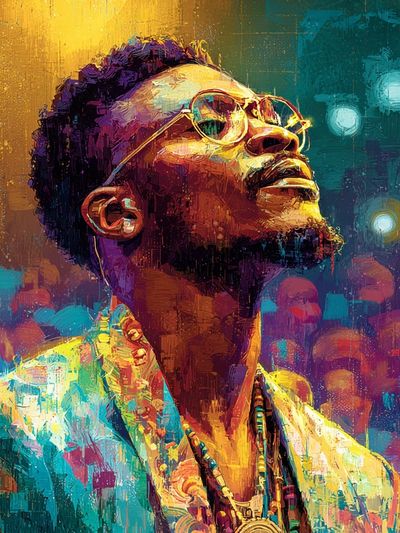 Colorful Jazz Portrait Poster. poster print