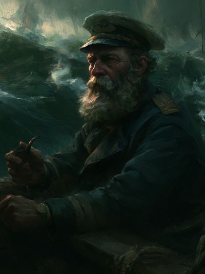 Sea Captain Portrait Print.