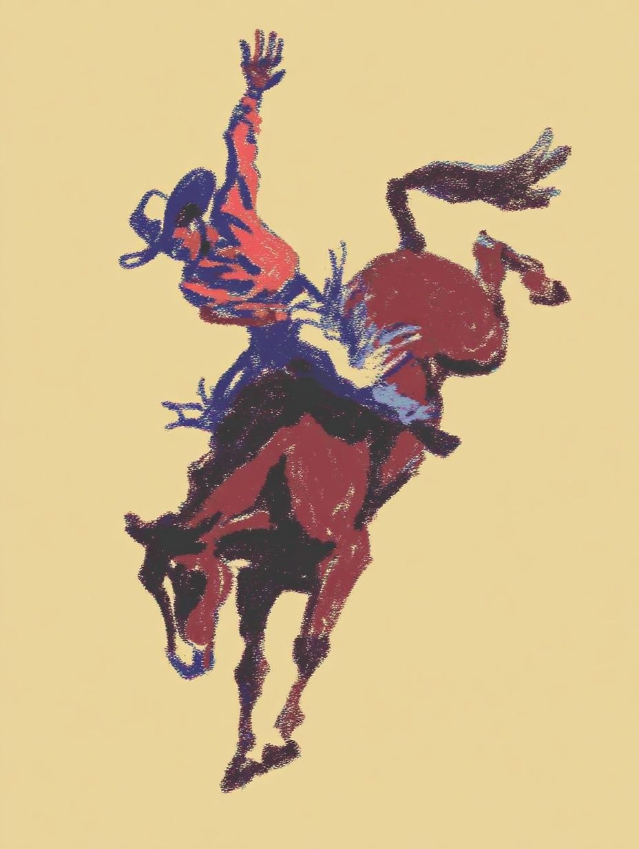 Bucking Horse Abstract Print. poster detail