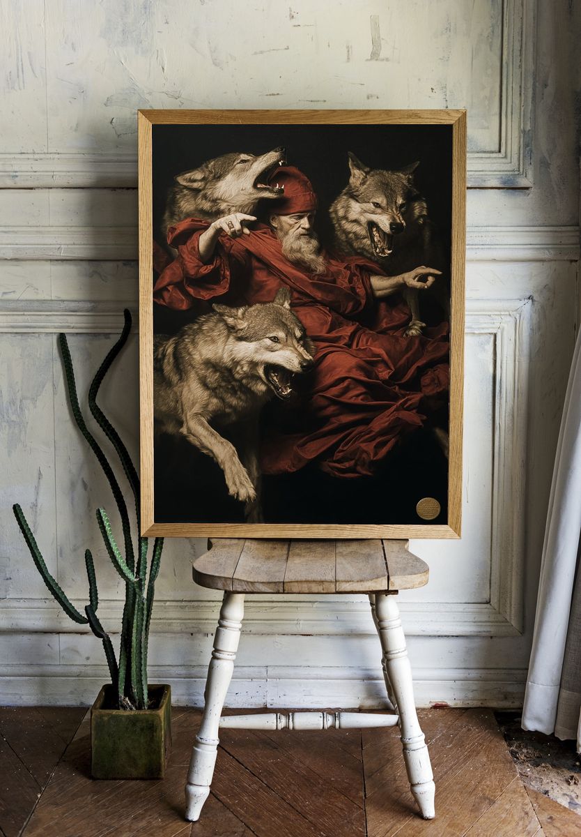 Wolf Pack Renaissance Print. — room view 1