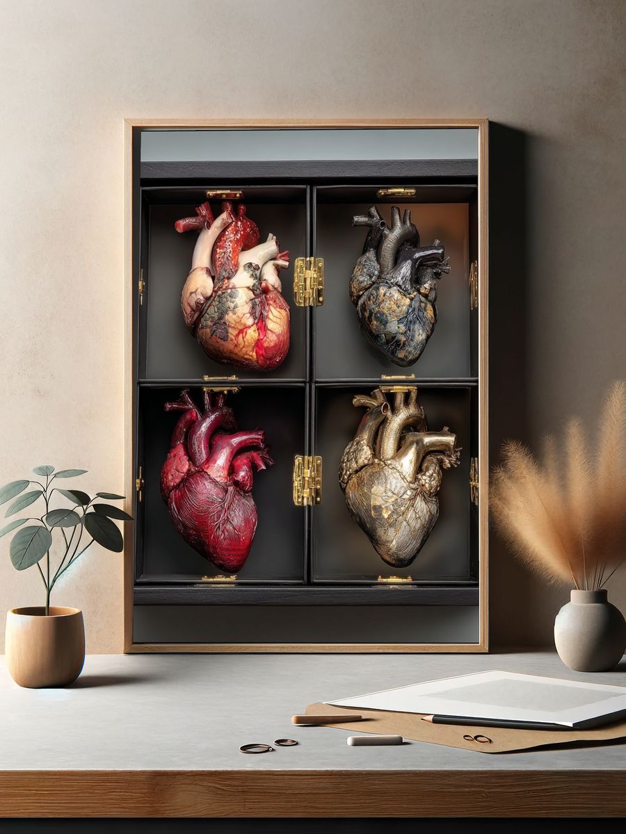 Anatomical Hearts Contemporary Print. — room view 2