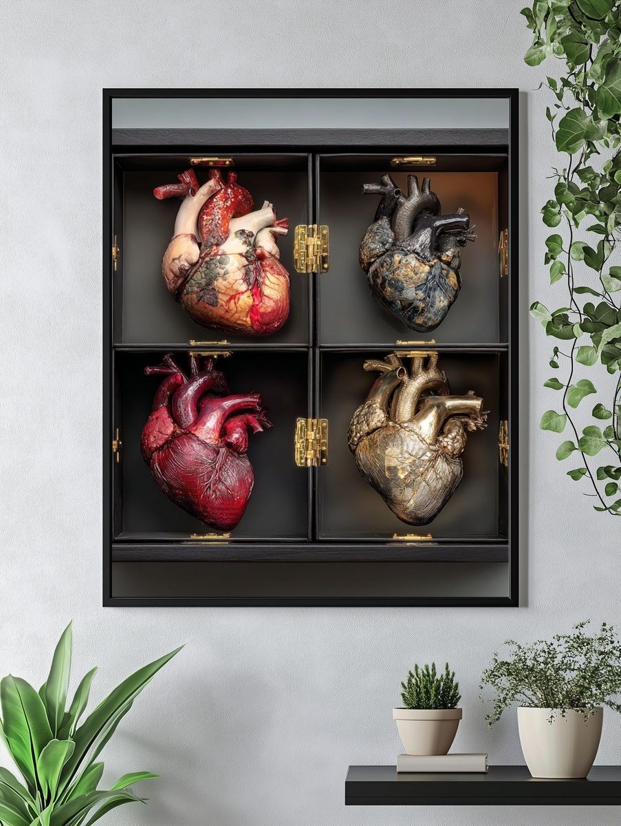 Anatomical Hearts Contemporary Print. — room view 4