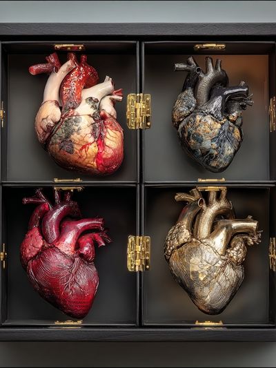 Anatomical Hearts Contemporary Print. poster print