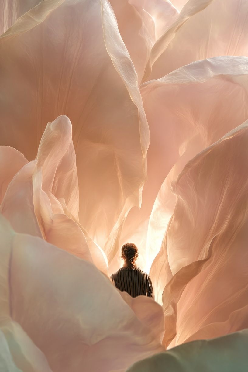 Dreamlike Flower Portrait Poster. poster detail