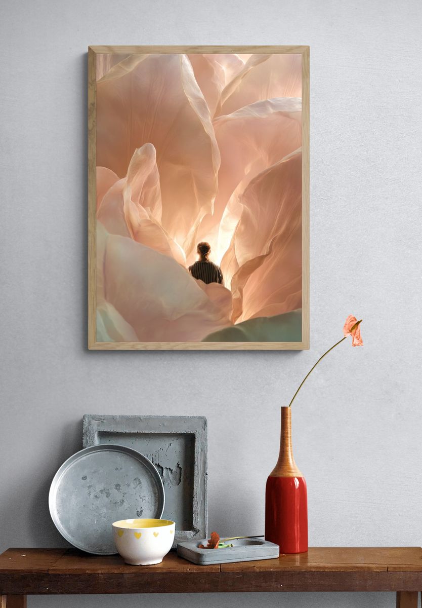 Dreamlike Flower Portrait Poster. — room view 3
