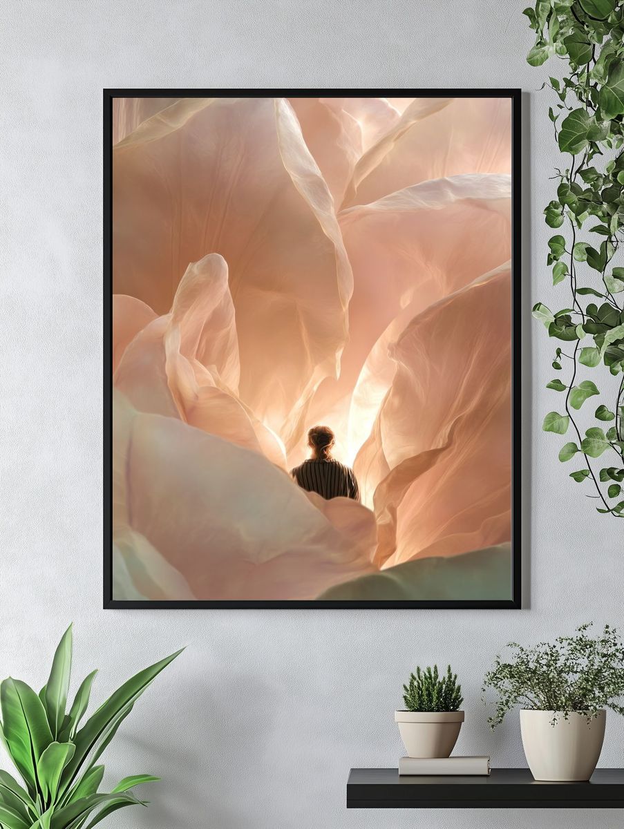 Dreamlike Flower Portrait Poster. — room view 4