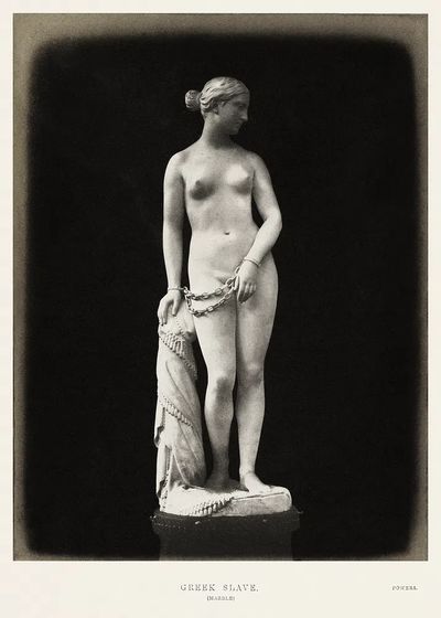 Greek Slave Marble Statue Print. poster print
