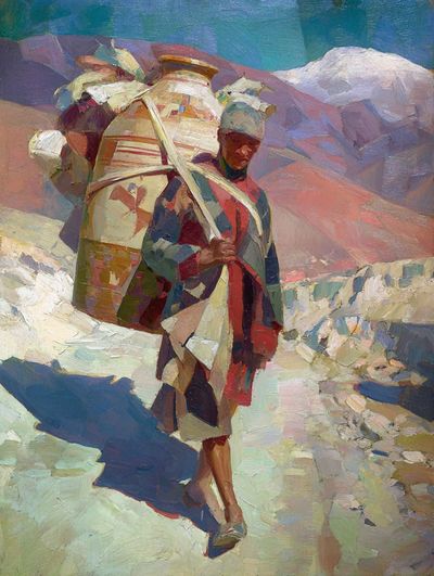 Mountain Porter — Contemporary Print. poster