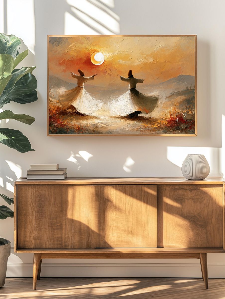 Naked lady vintage art, Embers. — room view 3